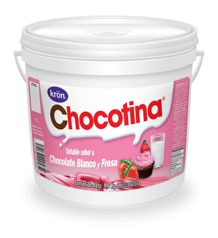 CHOCOTINA CHOCOLATE BLANCO Y FRESA 4.5KG